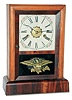 New Haven Clock Co., New Haven, Conn., "Cottage Extra" 30 hours, time, strike and alarm wood shelf clock, c1880