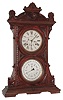 Welch, Spring & Co, Forestville, Conn., "Audran B.W.", 8 day, time and strike, B.B. Lewis double dial calendar clock, c1872