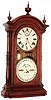 Southern Calendar Clock Company "Fashion No. 4", 8 days, time and strike, double dial calendar shelf clock. c1880
