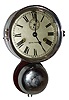 Seth Thomas Clock Co., Thomaston, Conn., nickel plate 30 hours, ship's bells outside bell marine hanging clock, c1910