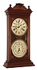 New Haven Clock Co., New Haven, Conn., "Register", 8 day, time and strike, double dial calendar clock in walnut with a B.B. Lewis calendar mechanism, c1880