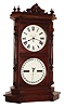 Seth Thomas Clock Co., Thomaston, Conn., "Parlor Calendar No. 8", 8 day, time and strike, double dial calendar clock in walnut, c1886