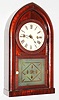 J. J. Beals, Boston, Mass., 8 day, time and strike, fusee ripple door round gothic or beehive shelf clock, c1850