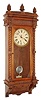 Waterbury Clock Co., Waterbury, Conn., "Perth" 8 day, oak wall timepiece, c1893
