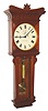 Seth Thomas Clock Co., Thomaston, Conn., "Regulator No. 7" (long version) wall clock, 8 days, time only, weight driven movement in a walnut case, dated 1888