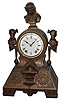 Seth Thomas & Sons, Thomaston, Conn., "No. 8030" cast brass 15 day time and strike, mantel clock, c1874