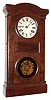 Seth Thomas Clock Co., Thomaston, Conn., "Parlor No. 1", shelf clock, 8 days, time and strike, weight driven movement in a rosewood veneer case with painted metal dial and reverse painted tablet, c1870