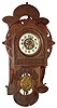 Carl Werner, Villingen, Germany, 8 days, spring driven time and strike, free-swinger carved wood wall clock, c1890