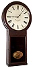 Wallace Goodwin, North Attleboro, Mass., wall clock, 8 days, time only, weight driven movement in a rosewood grained case with paper over metal dial and reverse painted tablet, c1860