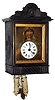 German moving eye wood case 30 hours, time and strike, hanging cuckoo clock, c1900