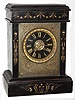 French black marble 8 days, time and strike, mantel clock, c1900