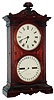 Seth Thomas Clock Co., Thomaston, Conn., "Parlor Calendar No. 6", walnut 8 days, time and strike, spring driven double dial shelf clock, dated 1881