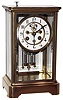 French brass and beveled glass 8 days, time and strike, crystal regulator, S. Marti movement with visible escapement, c1900