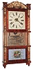 Birge, Peck and Co., Bristol, Conn., 8 day, time and strike, weight, triple decker shelf clock. c1850
