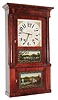 William Bradley (Successor to Seymour, Hall & Co.), St. Louis, MO, 30 hour, time and strike, weight wood movement column and cornice shelf clock. c1843