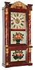 Forestville Manufacturing Co., Forestville, Conn., 30 hour, time and strike, weight double decker column and gilt splat shelf clock. c1845