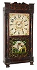 Henry Hart, Goshen, Conn., 30 hour, time and strike, weight wood movement half column and splat shelf clock, c1830