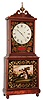 Fraser Forgie, Fryeburg, Maine, 8 day, reproduction mahogany Mass. shelf timepiece, c1983
