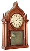 J. J Beals & Sons, Boston, Mass., 8 day, time and strike, four column onion top shelf clock. c1850