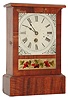 Ansonia Clock Co., Ansonia, Conn., 30 hour, Mahogany veneer cottage timepiece, c1880