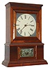 E. O. Goodwin, Bristol, Conn., 8 day, time and strike, rosewood veneered small shelf clock. c1850