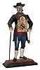 German modern painted cast metal 30 hours, peddler clock, c1972