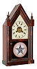 Jerome & Co., New Haven, Conn., 30 hour, time and alarm, mahogany and rosewood veneered miniature steeple timepiece, c1865