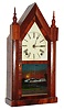 E. N. Welch Mfg. Co., Forestville, Conn., 8 day, time and strike, rosewood veneered steeple clock. c1870
