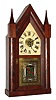 Terry and Andrews, Bristol, Conn., 8 day, time and strike, and alarm, mahogany veneered steeple clock, c1850.