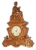 Ansonia Clock Co., Ansonia, Conn., "Romance" cast metal N. Muller No.166 8 days, time and strike, figural mantel clock, c1874