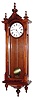 E. Howard & Co., Boston, Mass., "Regulator No. 59-6" reissue, wall clock, 8 days, time only, weight driven movement in a walnut case with 6" painted metal dial, c1980