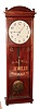 Seth Thomas Clock Co., Thomaston, Conn., "Regulator No. 20", wall clock, 8 days, time only, weight driven movement in an oak case with painted metal dial and a silk screened advertisement for "Arthur Weeks JEWELER PEEKSKILLE N.Y.", c1909