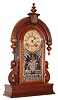 Ansonia Clock Co., Ansonia, Conn., "Parisian" walnut 8 days, time and strike, mantel clock, c1875