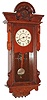 Seth Thomas Clock Co., Thomaston, Conn., "Panama", walnut 8 days, time and strike, spring driven wall clock, c1886
