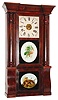 Seth Thomas Clock Co., Thomaston, Conn., "Column and Cornice" mahogany 8 days, time and strike, weight driven lyre movement shelf clock, c1870