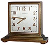 D. Gumbiner, New York, Swiss double sided heavy brass and beveled glass partner's clock, 8 days, time only, spring driven movement, c1955