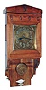 Berger and Wuerker, Leipzig, Germany "Berliner" style walnut 8 days, time and strike, spring driven wall clock, c1912