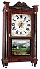 Norris North, Torrington, Conn., 30 hour, time and strike, weight Torrington wood movement half column and splat shelf clock. c1830