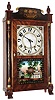 Silas Hoadley, Plymouth, Conn., 30 hour, time and strike, weight wood movement half column and splat shelf clock. c1830