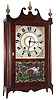 Chauncey Ives, Bristol, Conn., 30 hour, time and strike, weight wood movement pillar & scroll shelf clock. c1830