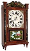 Riley Whiting, Winchester, Conn., 30 hour, time and strike, weight wood movement half column and splat shelf clock, c1830