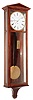 Ernst Ferdinandi, Vienna, Austria, Dachluhr, 8 days, weight driven timepiece, the mahogany veneered case with light wood banding, glazed sides and front, white enamel Roman numeral dial signed "Ernst Ferdinandi in Wien", gilt, engine turned bezel, finely cut blued steel hands, brass movement with deadbeat escapement and maintaining power, polished brass weight, ebonized wooden pendulum rod with brass ball, c1830
