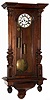 German Vienna Regulator walnut 8 days, time and strike, weight driven wall clock, c1900