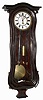 Franz Peucker, Wien, Austrian walnut 8 days, time only, weight driven Vienna Regulator wall clock, c1890