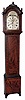 Silas Hoadley, Plymouth, Conn., tall clock, 30 hours, time, calendar and bell strike, wooden works movement in a grain painted pine case with painted wooden dial, c1820