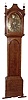 George Maynard, Medford, England tall clock, 8 days, time, calendar and bell strike, weight driven movement in an oak case with brass dial and spandrels, c1770