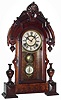 F. Kroeber Clock Co., New York, walnut 8 days, time and strike, mantel clock, c1875