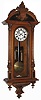 Remember (Gebruder Resch), Austria, walnut 8 days, time and strike, 2 weight Vienna regulator, c1875