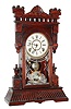William L. Gilbert Clock Co., Winsted, Conn., "Avalon", 8 day, time and strike, walnut mantel clock, c1885.