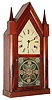 Smith & Goodrich, Bristol, Conn., 30 hour, time and strike, fusee sharp gothic or steeple clock, c1850